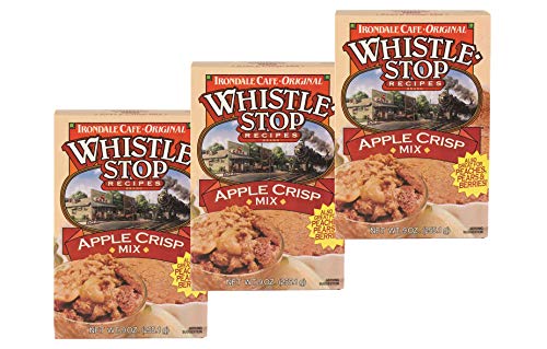Whistle Stop Cafe Recipes Caboose Cobbler or Apple Crisp Mix- Three 9 oz. Boxes (Apple Crisp)