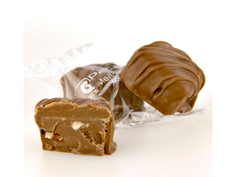 Giannios Candy Company Individually Wrapped Milk Chocolate Pecan Meltaways, Bulk 10 lb. Box