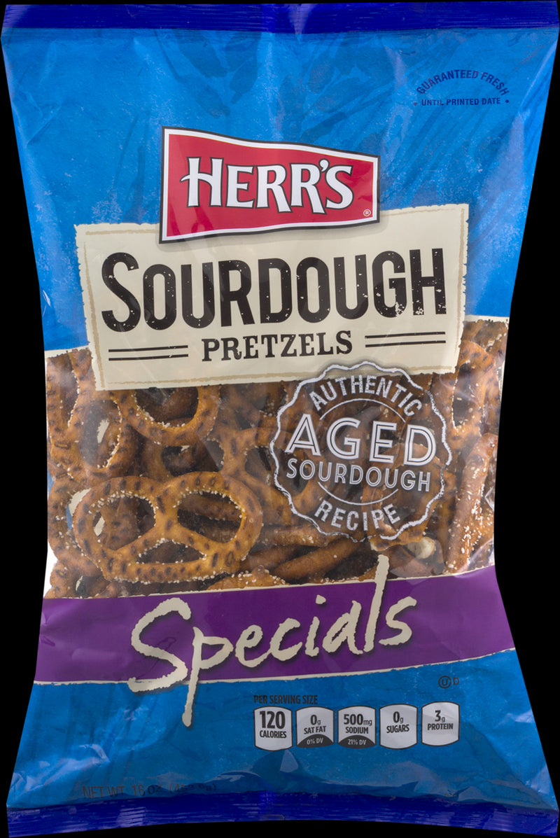 Herr's Authentic Aged Sourdough Specials Pretzels- 16 oz. Bag (4 Bags)