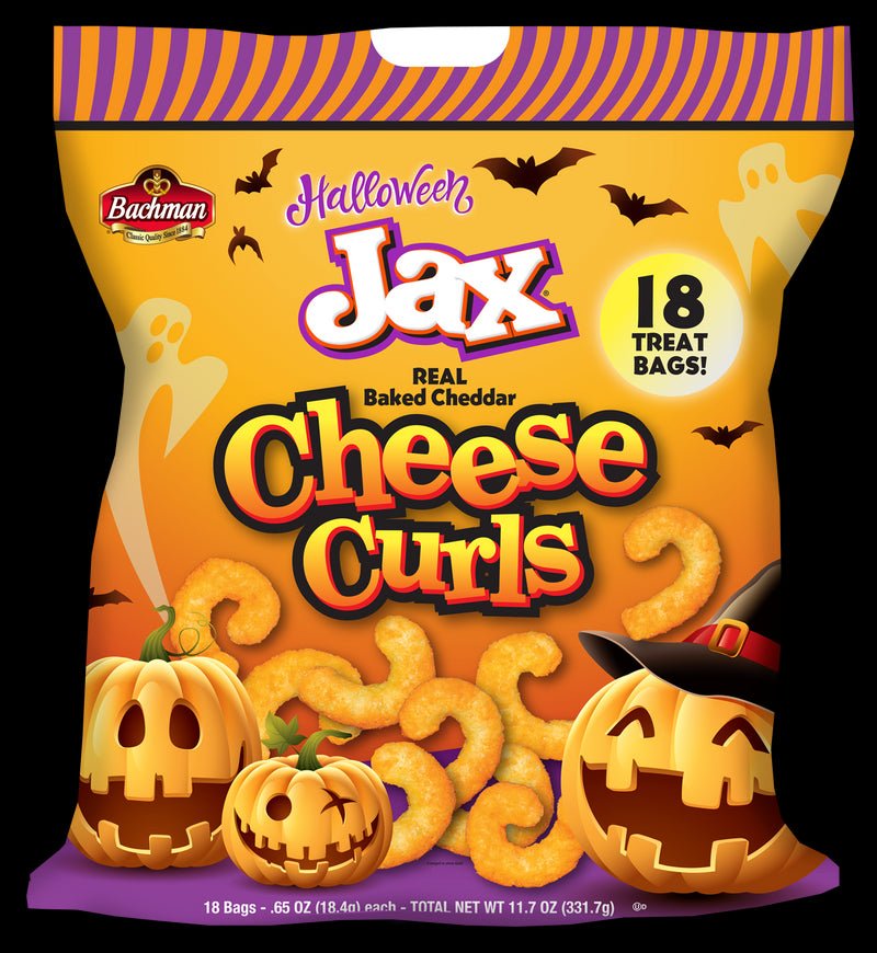 Bachman Jax Halloween Snack Pack Bags- 2-Pack 18 Individual Cheddar Cheese Curls
