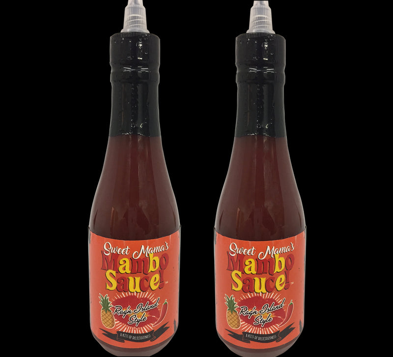 Sweet Mama's Rag'n Island Style Mambo Sauce- Finishing Sauce for All of Your Meat, Poultry & Seafood Dishes- 2 Bottles