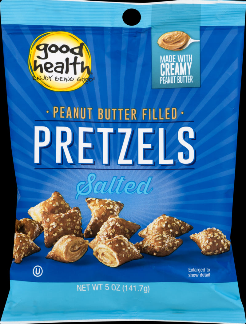 Good Health Peanut Butter Filled Salted Pretzels 5 oz. Bags (4 Bags)