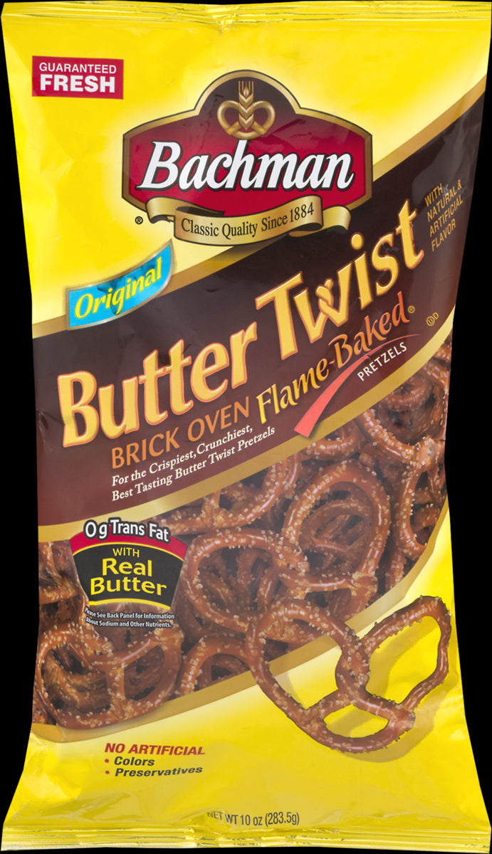 Bachman Butter Twist Pretzels 10 oz. Bag (3 Bags)