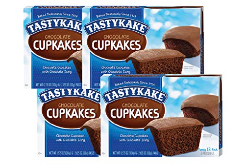 Tastykake Chocolate Cupkakes  Family Size 12 Pack- 4 Boxes