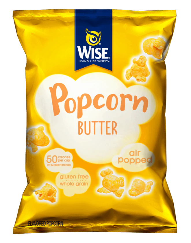 Wise Foods Air Popped Butter Popcorn, 3-Pack 6 oz. Bags