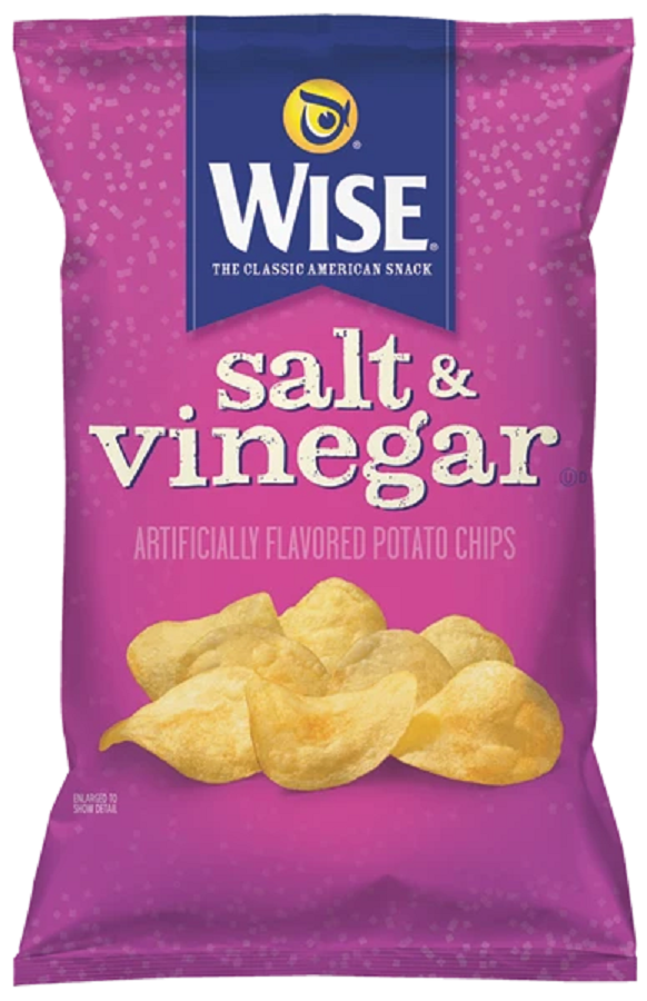 Wise Foods Salt & Vinegar Potato Chips, 4-Pack 7.5 oz. Sharing Size Bags