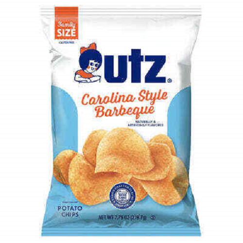 Utz Quality Foods Carolina Style Barbeque Potato Chips, Family Size Bags