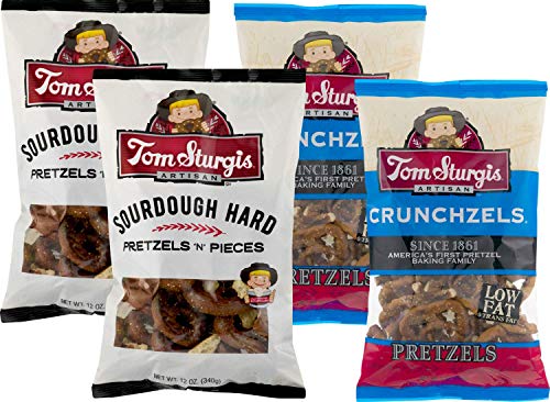 Tom Sturgis Sourdough Hards and Crunchzels Pretzels Variety 4 Pack
