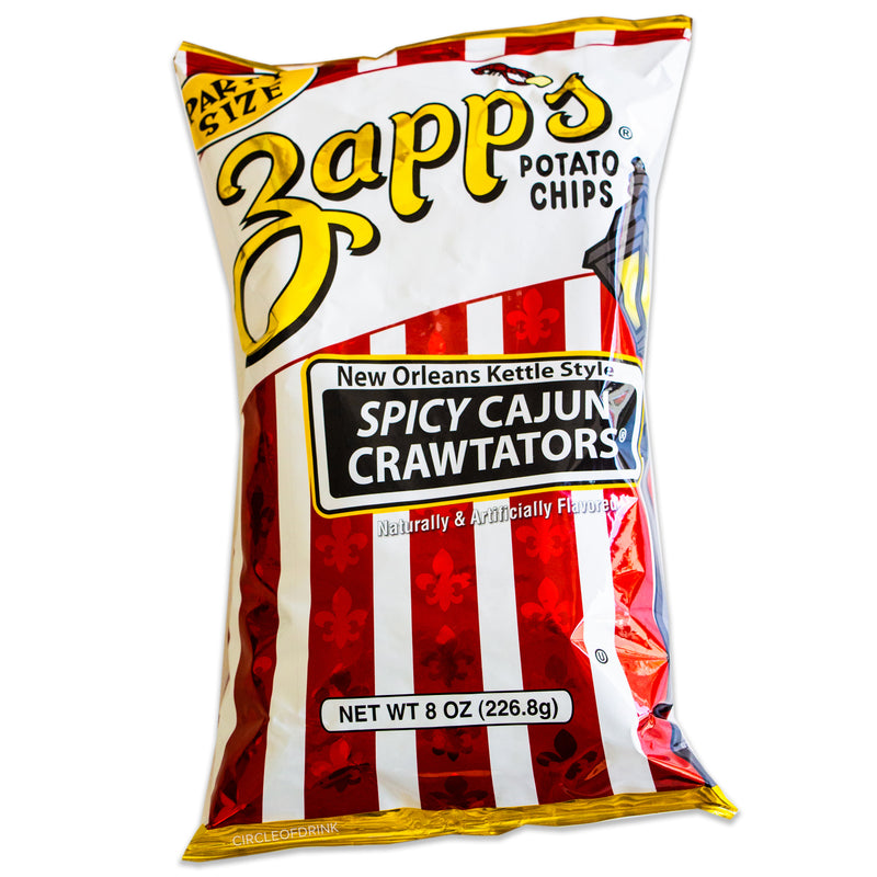 Zapp's New Orleans Kettle Style Cajun Crawtator Potato Chips, 8 oz. Party Size Bags