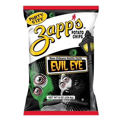 Zapp's New Orleans Kettle Style Evil Eye Potato Chips, 8 oz. Party Size Bags