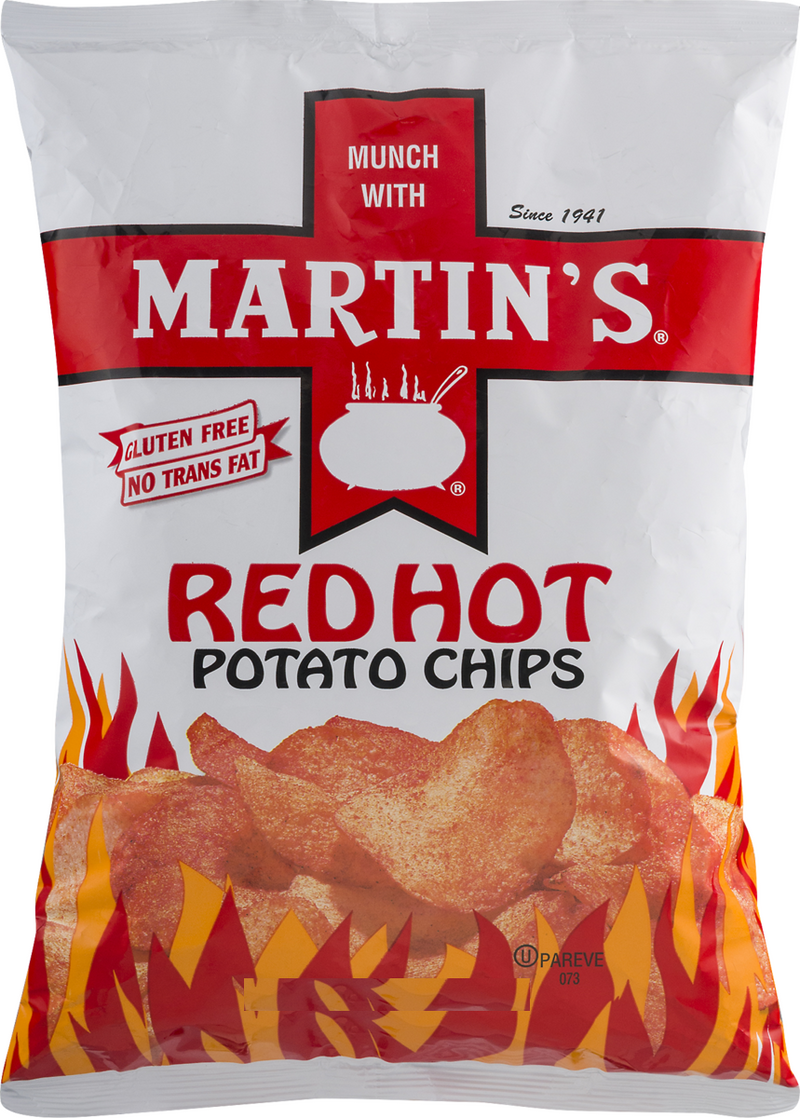Martin's Red Hot Potato Chips, 8.5 Ounce Family Size Bags