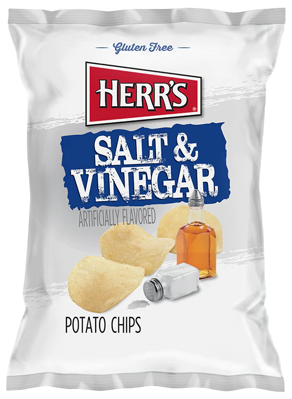 Herr's Salt & Vinegar Potato Chips, 3-Pack 8.5 oz. Bags