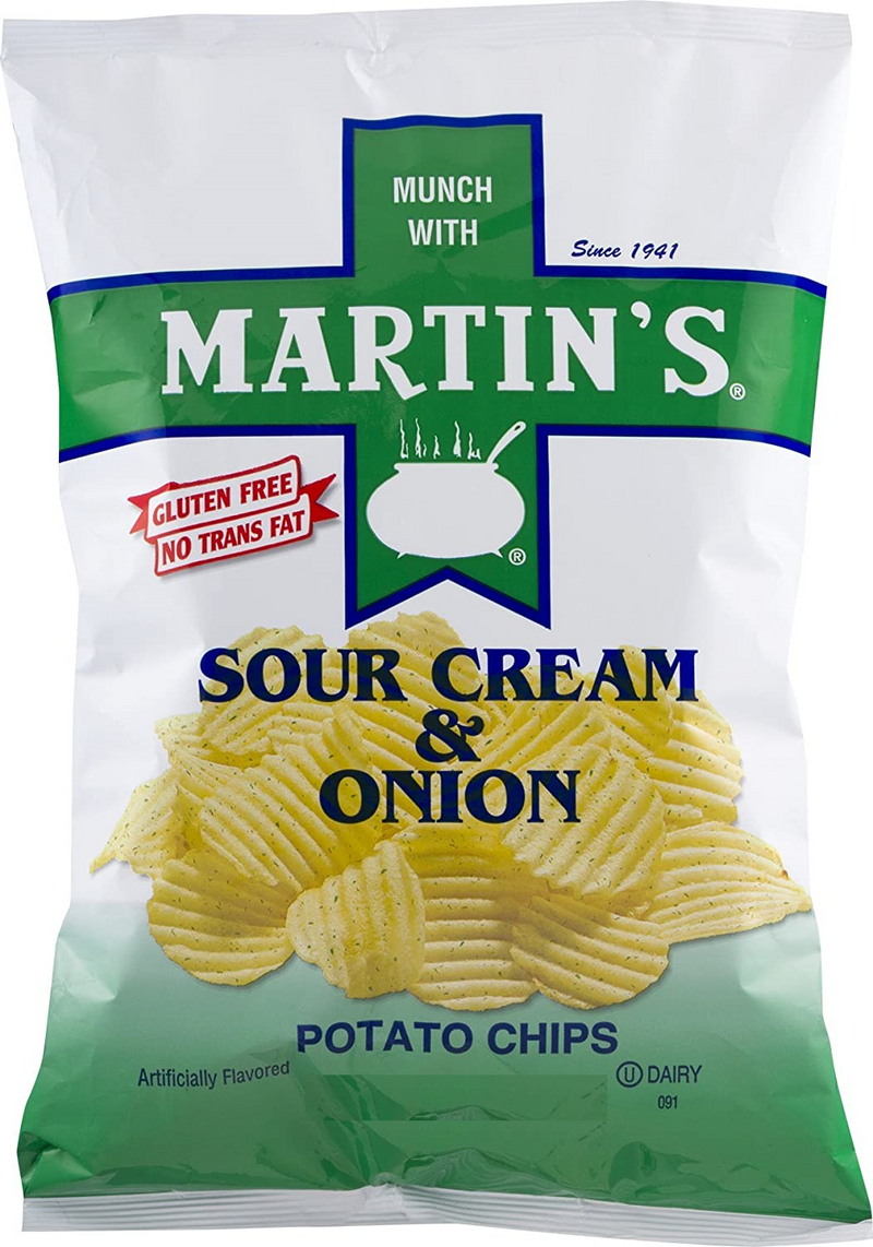 Martin's Sour Cream & Onion Potato Chips, 8.5 oz. Family Size Bags