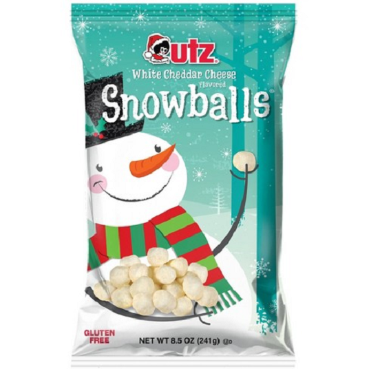 Utz Snow Balls White Cheddar Cheese Balls, 3-Pack 8.5 oz. Bags