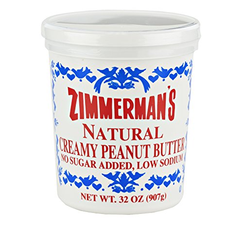 Zimmerman's Natural Creamy Peanut Butter 32 oz. Tub (Natural, 4 Tubs)