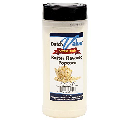 Dutch Value Popcorn Salt- Two 16 oz. Bottles (Butter Flavored Salt)