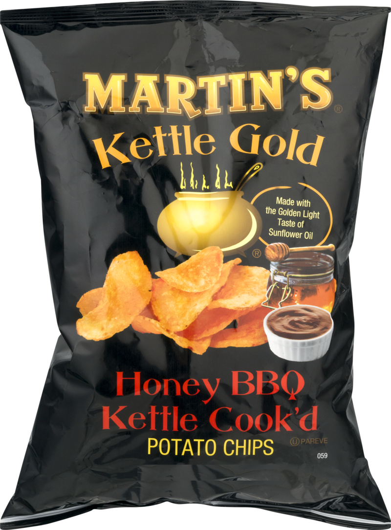 Martin's Kettle Gold Honey BBQ Kettle Cook'd Potato Chips, 8 oz. Bags