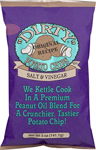 Dirty Brand Potato Chips 5-oz Bags (Pack of 6) (Salt & Vinegar)