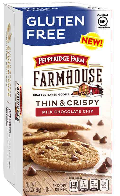Pepperidge Farm Gluten Free Milk Chocolate Chip Thin & Crispy Cookies, 3-Pack