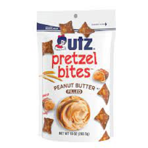 Utz Quality Foods Peanut Butter Filled Salted Pretzel Bites, 10 oz. (283.5g) Re-sealable Pouch