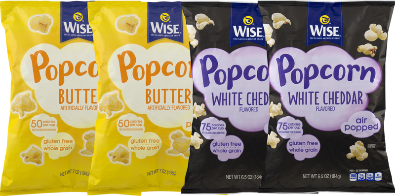 Wise Foods Butter & White Cheddar Air Popped Popcorn Variety 4-Pack