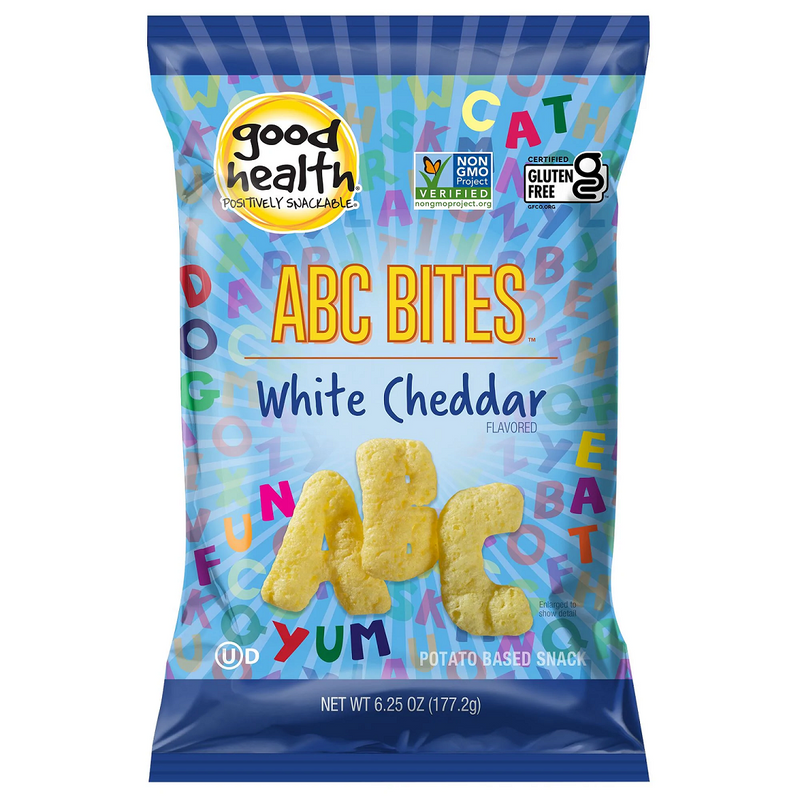 Good Health Non GMO White Cheddar ABC Bites Potato Based Snack, 6.25 oz. Bags