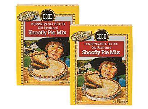 Golden Barrel Pennsylvania Dutch Old Fashioned Shoofly Pie Mix With Syrup- Two 24 oz. Boxes