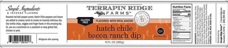 Terrapin Ridge Farms Hatch Chile Bacon Ranch Dip, 3-Pack 10 Ounce Jars