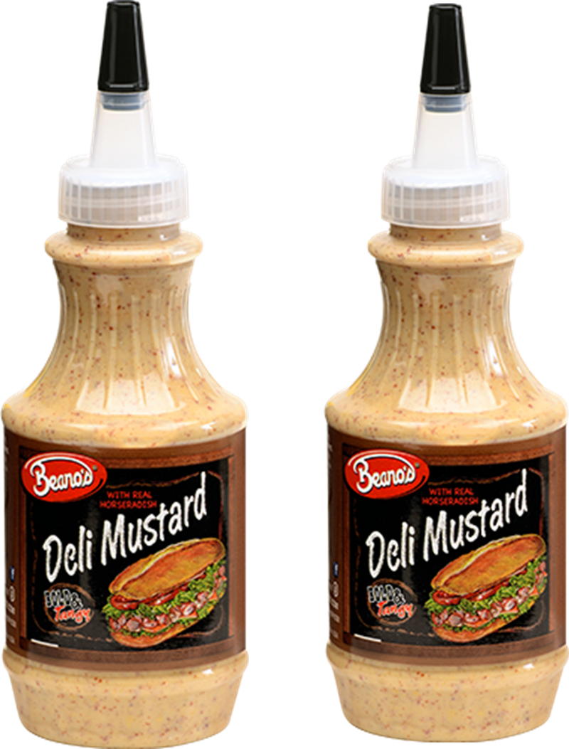 Beano's Bold & Tangy Deli Mustard, 2-Pack 8 Fl Oz Bottle