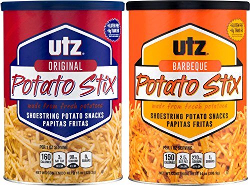 Utz Original & Barbeque Shoestring Potato Stix Variety 2- Pack- 14 oz. Containers