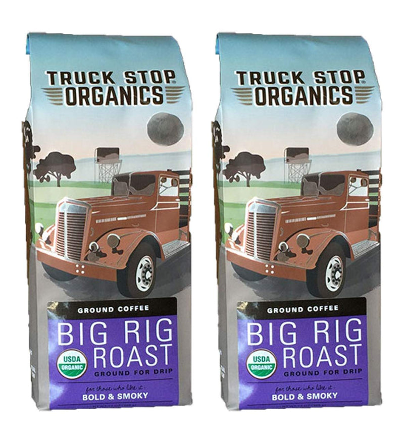 Truck Stop Organics Big Rig Dark Roast Ground Coffee, 2-Pack 12 oz. Bags