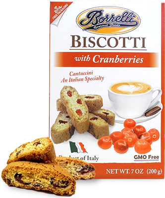 Borrelli Gourmet Foods Biscotti- Product of Italy, 2-Pack 7 oz. Boxes