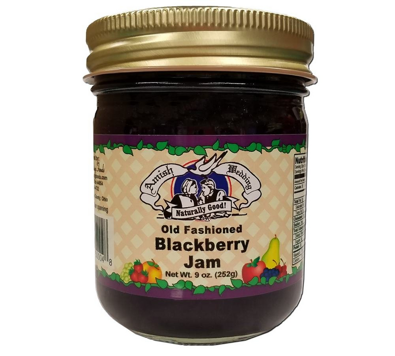 Amish Wedding Foods All Natural Blackberry Jam 9 oz. Jars