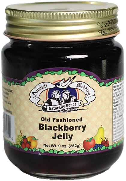Amish Wedding Foods All Natural Blackberry Jelly, 9 oz. Jars