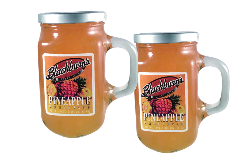 Blackburn's Pineapple Fruit Preserves with Reuseable Mug, 2-Pack 18 oz. Jars