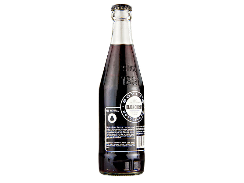 Boylan Bottling Co. Cane Sugar Soda, Black Cherry, 24-Pack Case 12 fl. oz. Bottles