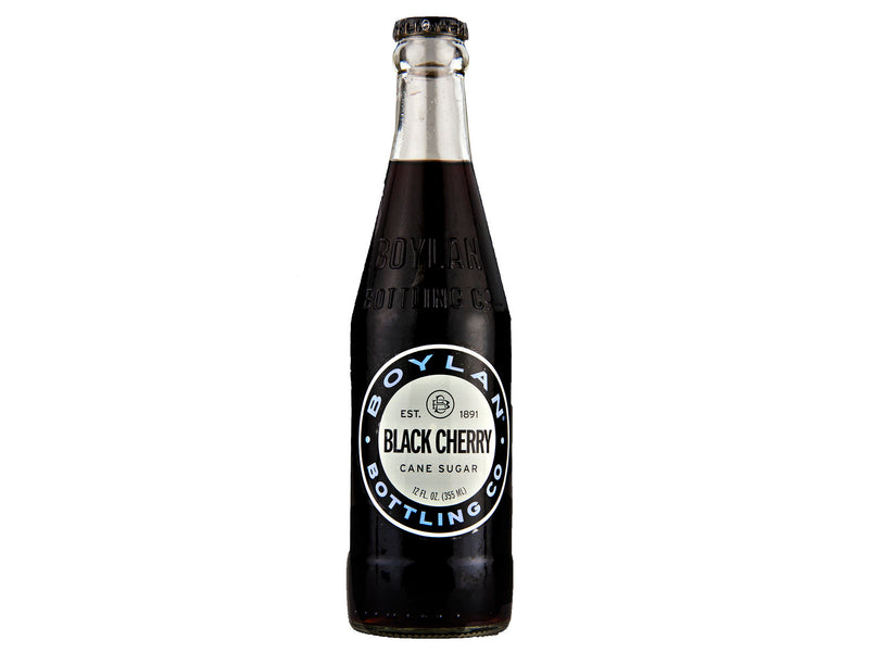 Boylan Bottling Co. Cane Sugar Soda, Black Cherry, 24-Pack Case 12 fl. oz. Bottles