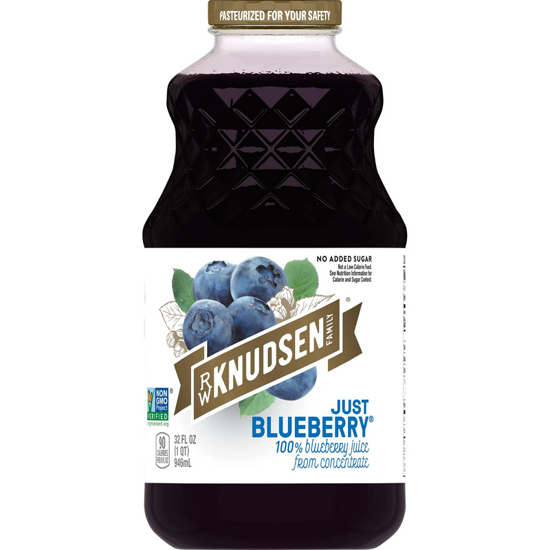 R. W. Knudsen Just Blueberry Juice, 2-Pack 32 fl oz Bottles