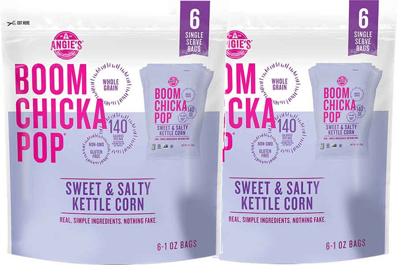 Angie's BOOMCHICKAPOP Popcorn, 2-Pack  6  Bags Sweet & Salty Kettle