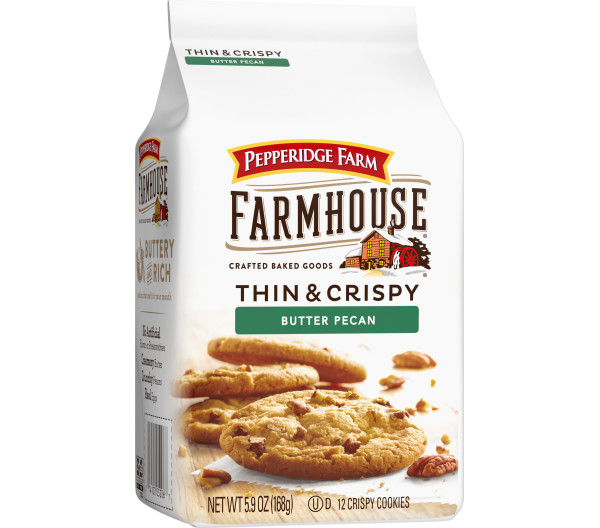 Pepperidge Farm Thin & Crispy Butter Pecan Farmhouse Cookies, 3-Pack