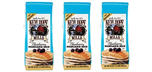 New Hope Mills Blueberry Pancake Mix- 24 oz. Bag (Three Bags)