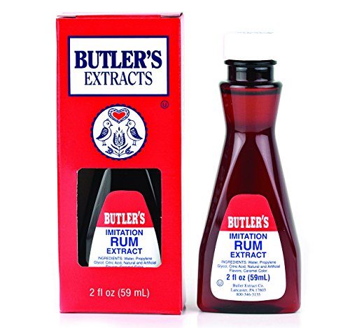 Butler's Imitation Rum Extract, 2 Oz. Bottle (Pack of 4)
