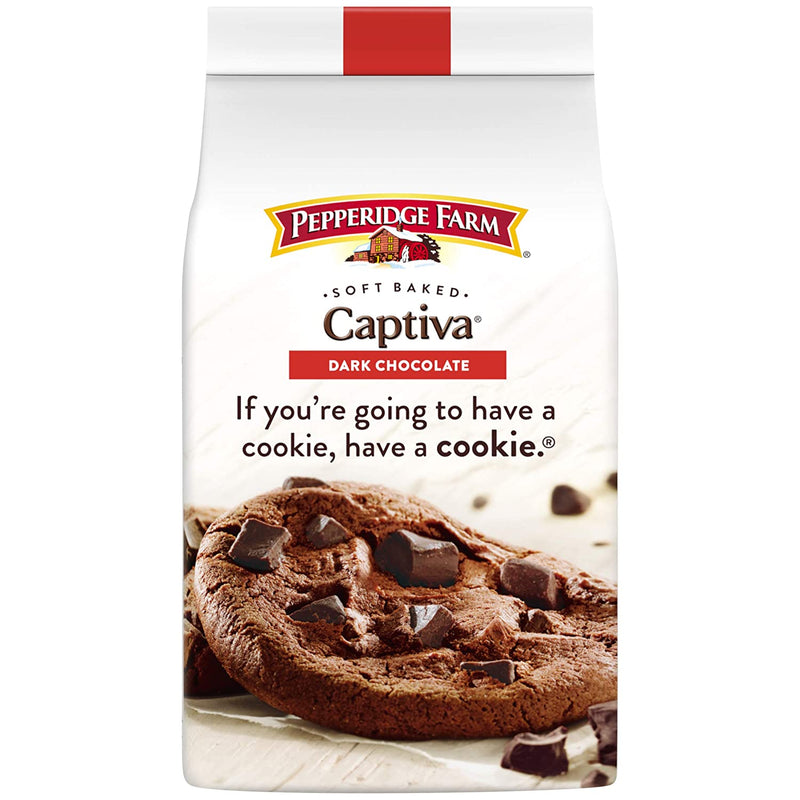 Pepperidge Farm Captiva Soft Baked Dark Chocolate Brownie Cookies, 3-Pack 8.6 Oz Bag