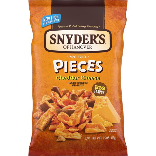 Snyder's of Hanover Cheddar Cheese Flavored Pretzel Pieces, 4-Pack 11.25 oz. Bags