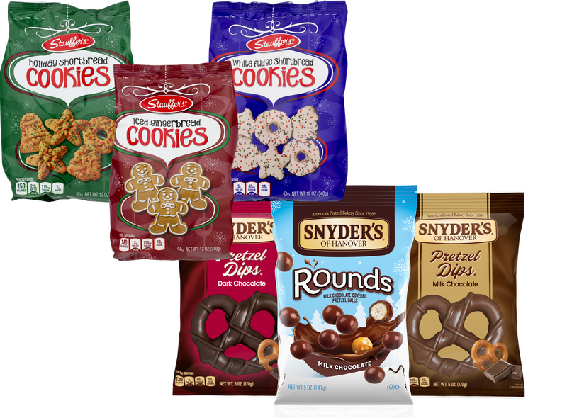 Stauffer's Holiday Cookies & Snyder's Chocolate Covered Pretzels Variety 6-Pack