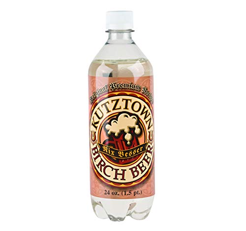Kutztown Soda- Your Choice of 9 Flavors in a Case Pack of 24/ 24 oz. Bottles (White Birch Beer)