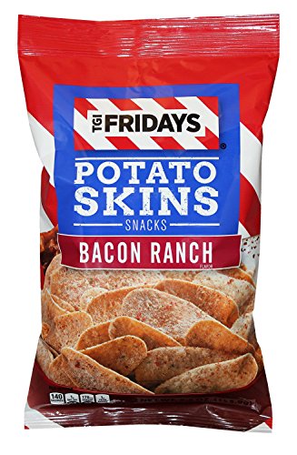 TGI Fridays Potato Skins Snack Chips- 5.5 oz. Bags (Bacon Ranch, 8 Bags)