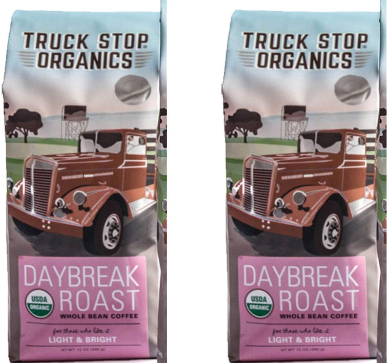 Truck Stop Organics Daybreak Roast Whole Bean Coffee, 2-Pack 12 oz. Bags