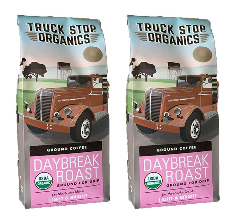 Truck Stop Organics Daybreak Medium Roast Ground Coffee, 2-Pack 12 oz. Bags