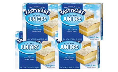 Tastykake Coconut Juniors Family Size 4 Pack- 4 Boxes